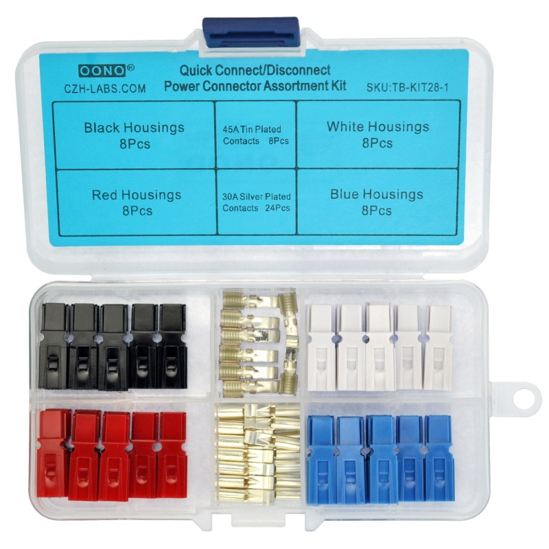 32PCS 4 Colors 30/45A Powerpole Connector Plug Assortment Kit