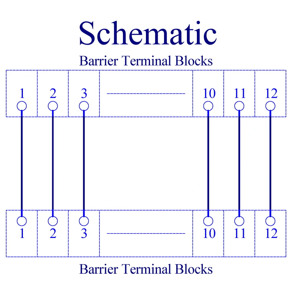 20Amp 2x12 Position Barrier Terminal Block Module