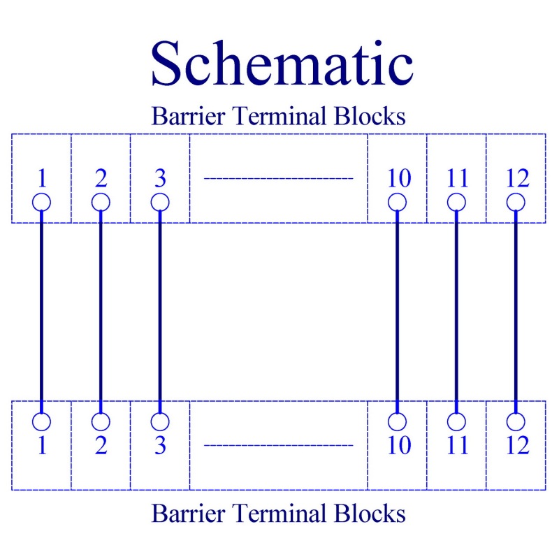 20Amp 2x12 Position Barrier Terminal Block Module