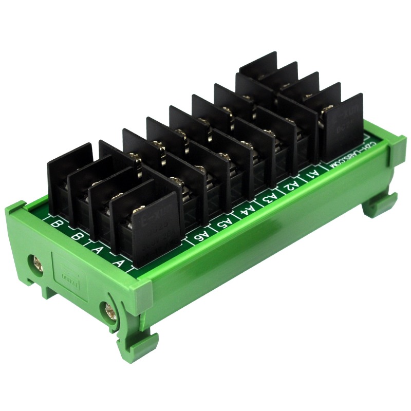 DIN Rail Mount 20Amp 2x6 Position Barrier Terminal Block Power Distribution Module