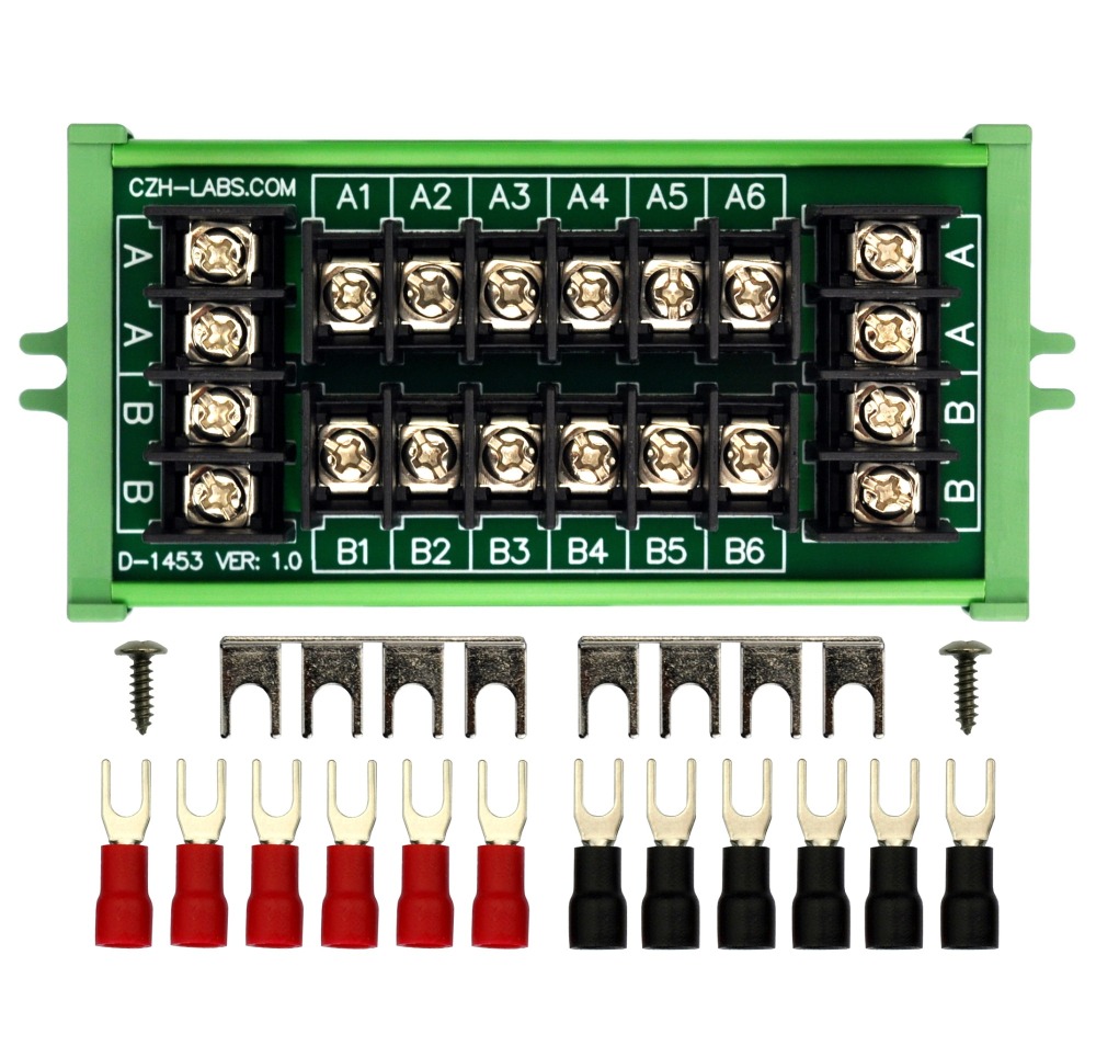 20Amp 2x6 Position Barrier Terminal Block Power Distribution Module