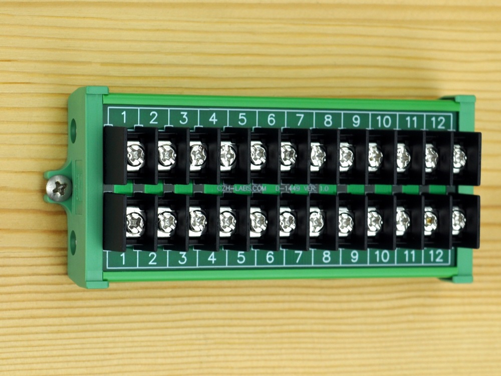 20Amp 2x12 Position Barrier Terminal Block Module