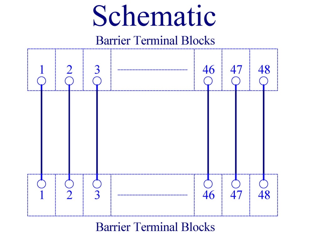 20Amp 2x48 Position Barrier Terminal Block Module