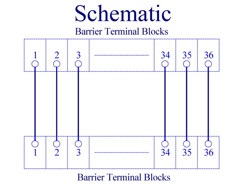 20Amp 2x36 Position Barrier Terminal Block Module