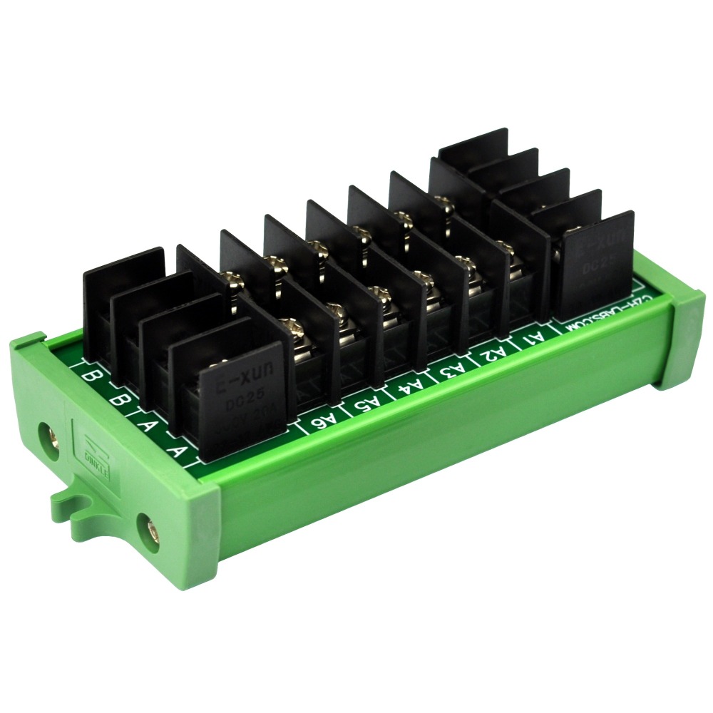 20Amp 2x6 Position Barrier Terminal Block Power Distribution Module