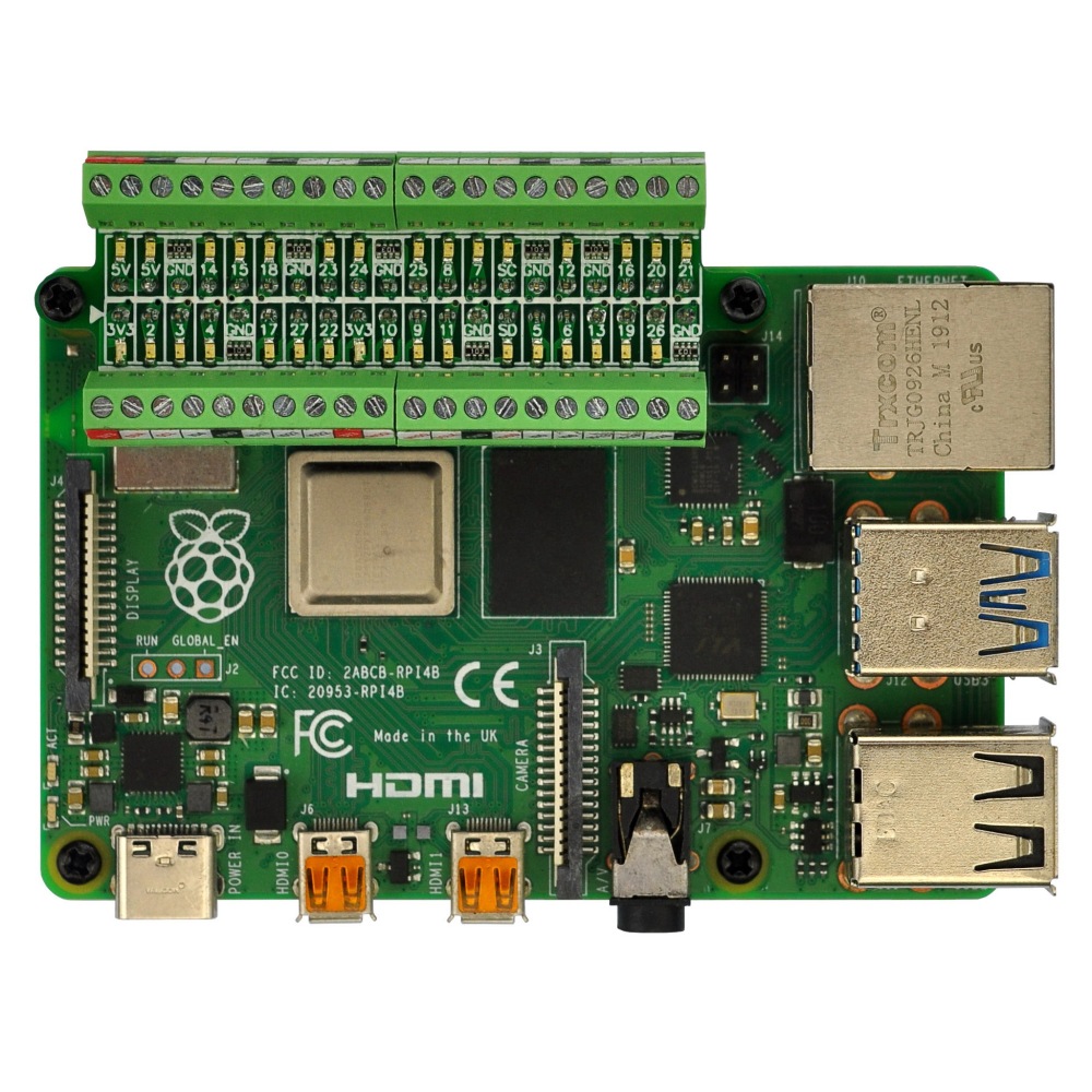 Ultra-small RPi GPIO Status LED & Terminal Block Breakout Board Module for Raspberry Pi