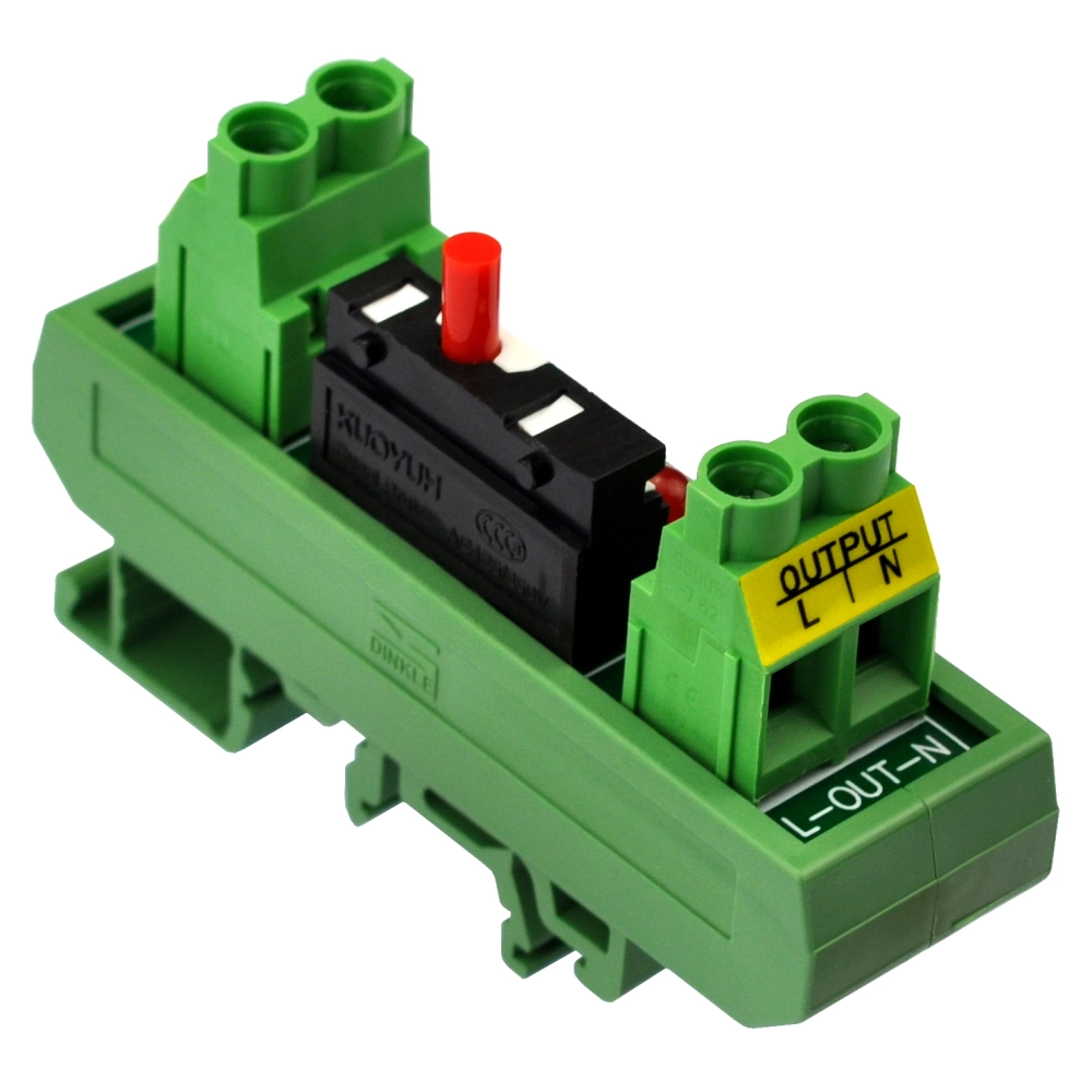 Resettable Thermal Circuit Breaker Overload Protector Module DIN Rail Mount