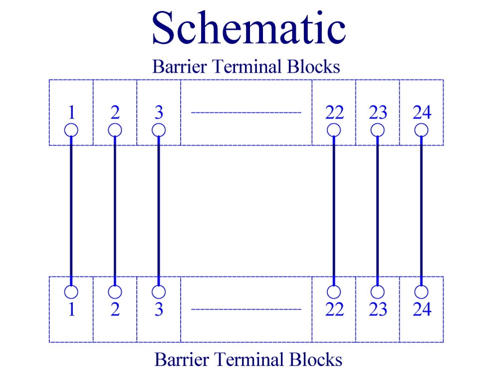 20Amp 2x24 Position Barrier Terminal Block Module