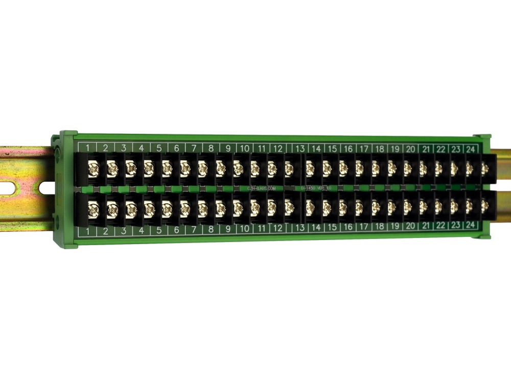 DIN Rail Mount 20Amp 2x24 Position Barrier Terminal Block Module