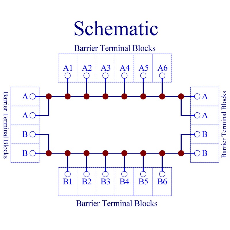 20Amp 2x6 Position Barrier Terminal Block Power Distribution Module