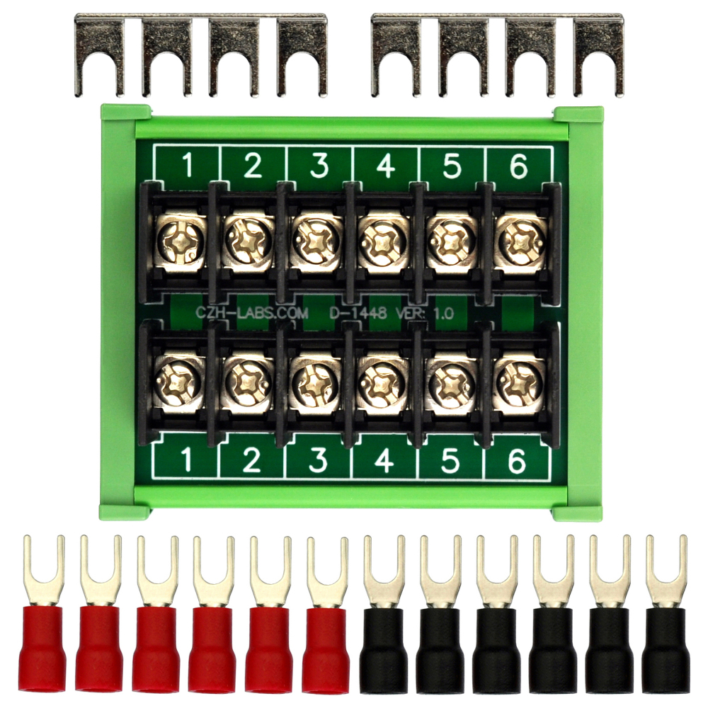 DIN Rail Mount 20Amp 2x6 Position Barrier Terminal Block Module
