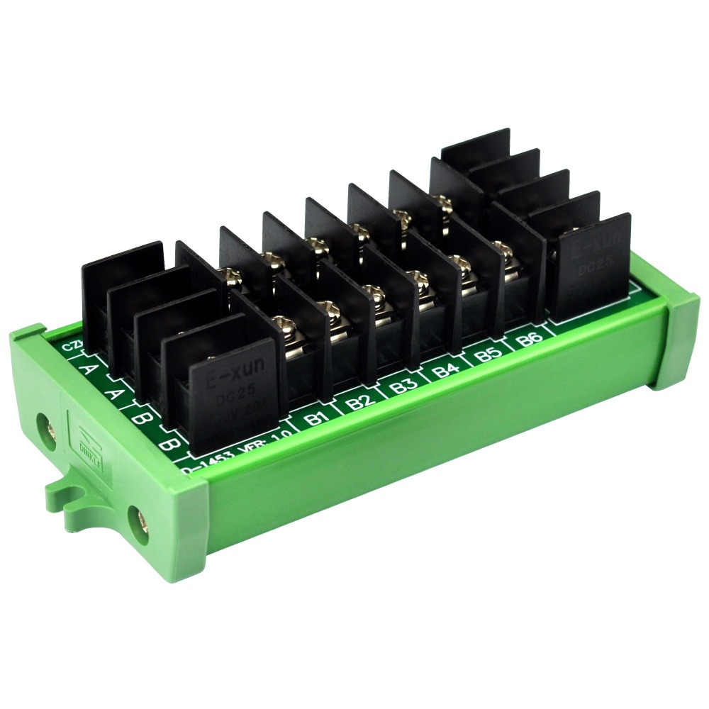 20Amp 2x6 Position Barrier Terminal Block Power Distribution Module
