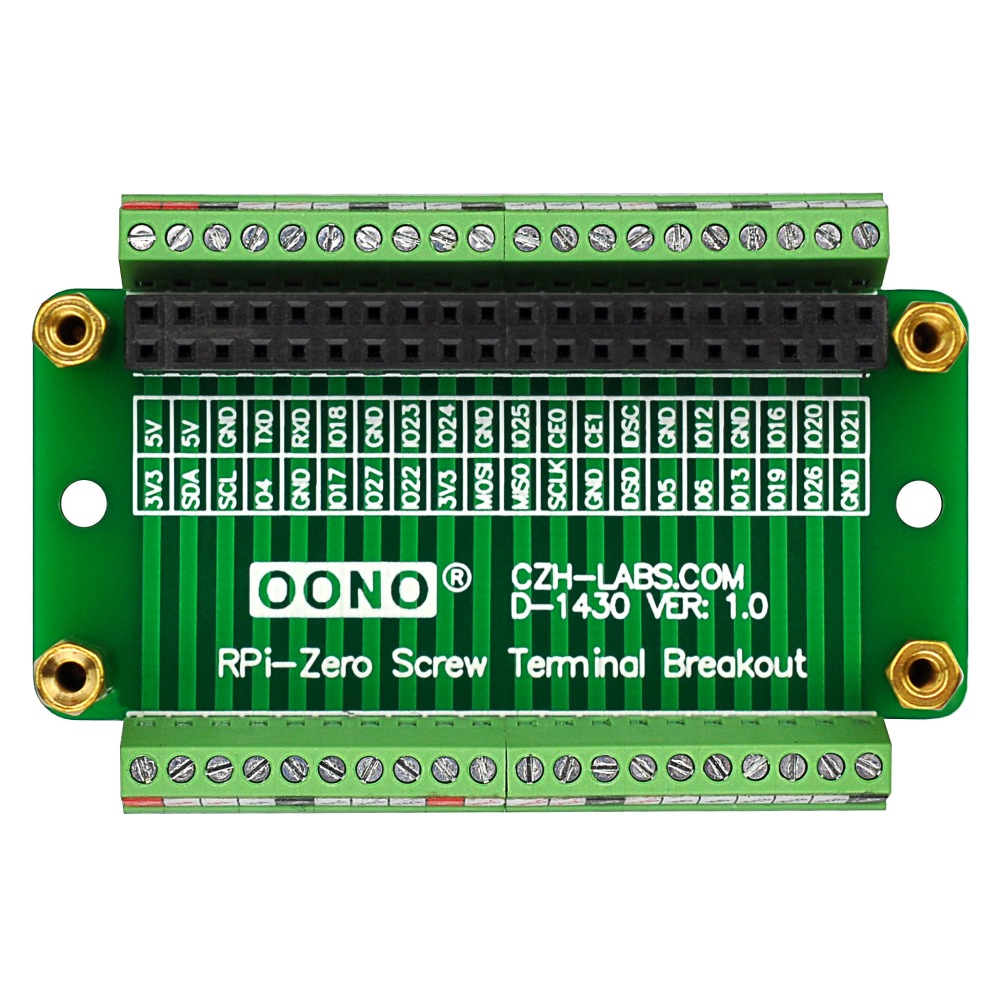 Ultra-small RPi Zero Terminal Block Breakout Board Module, for Raspberry Pi Zero-W