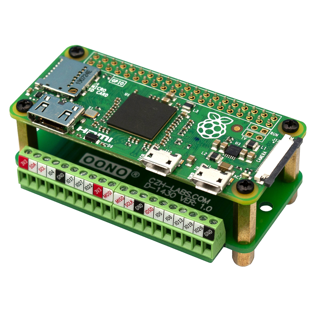 Ultra-small RPi Zero Terminal Block Breakout Board Module, for Raspberry Pi Zero-W