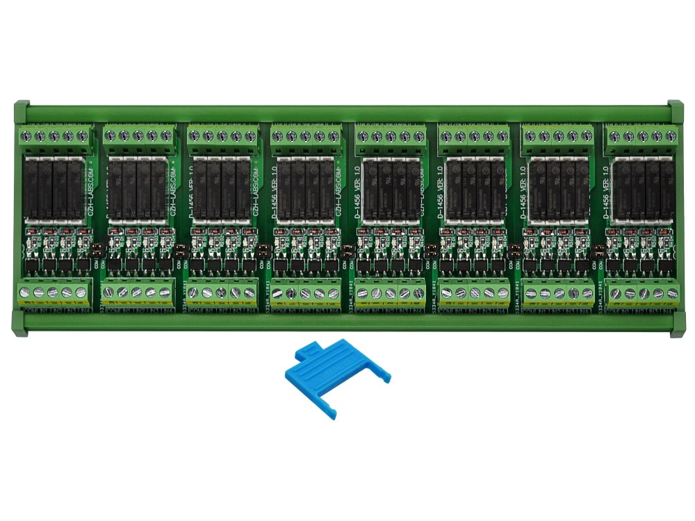 DIN Rail Mount AC/DC 5V 12V 24V 32 SPST-NO 5Amp Power Relay Module