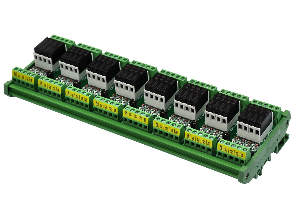 DIN Rail Mount AC/DC 5V 12V 24V 32 SPST-NO 5Amp Power Relay Module