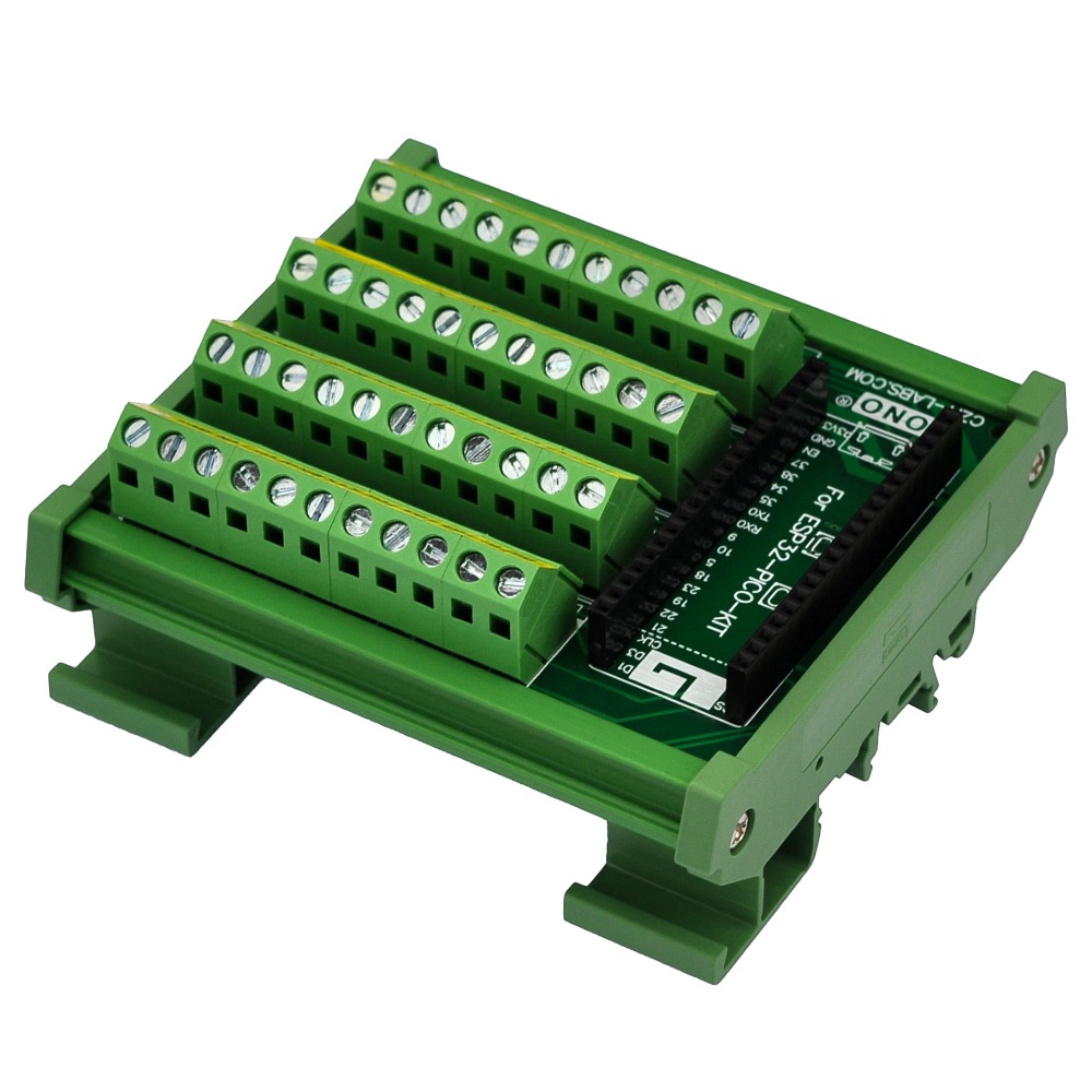 DIN Rail Mount Screw Terminal Block Breakout Module Board for ESP32-PICO-KIT