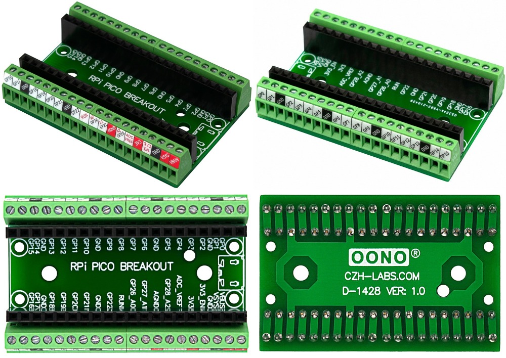 Ultra-small RPi Pico Terminal Block Breakout Board Module, for Raspberry Pi Pico