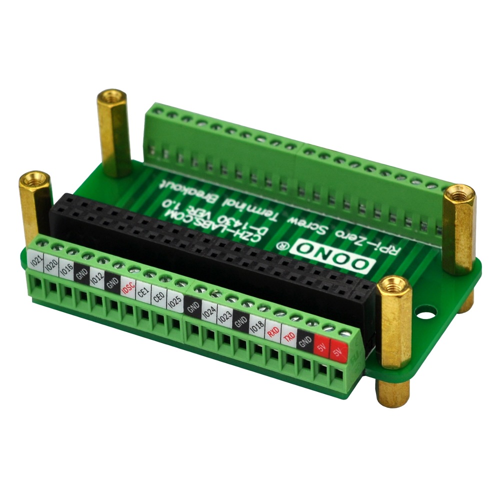 Ultra-small RPi Zero Terminal Block Breakout Board Module, for Raspberry Pi Zero-W