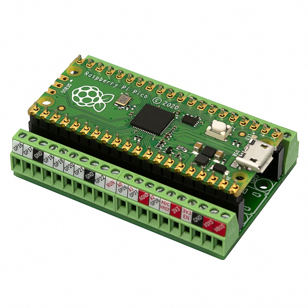 Ultra-small RPi Pico Terminal Block Breakout Board Module, for Raspberry Pi Pico