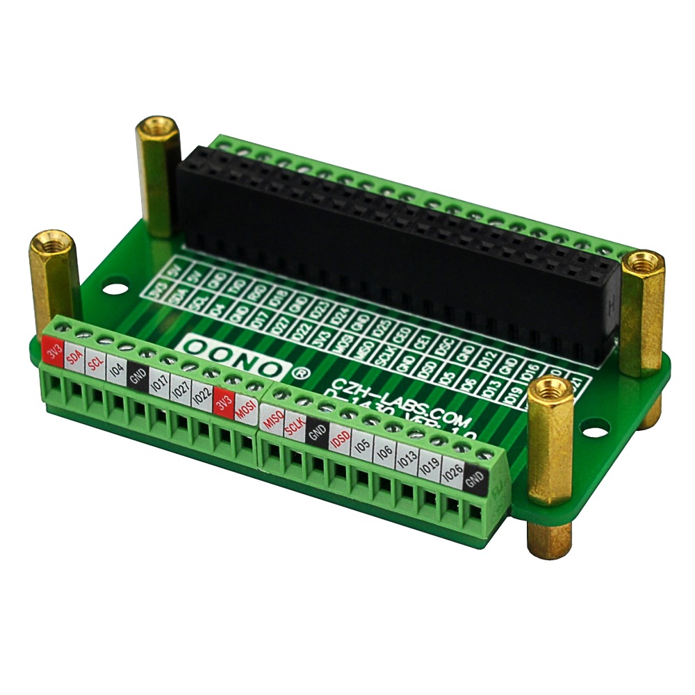 Ultra-small RPi Zero Terminal Block Breakout Board Module, for Raspberry Pi Zero-W