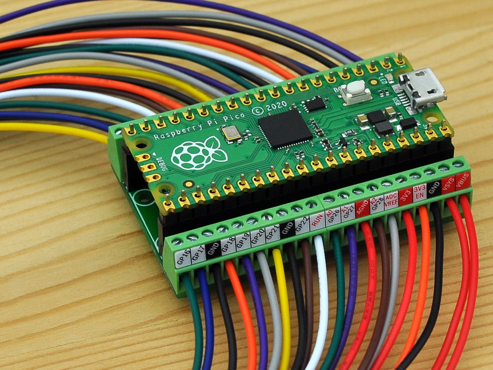 Ultra-small RPi Pico Terminal Block Breakout Board Module, for Raspberry Pi Pico