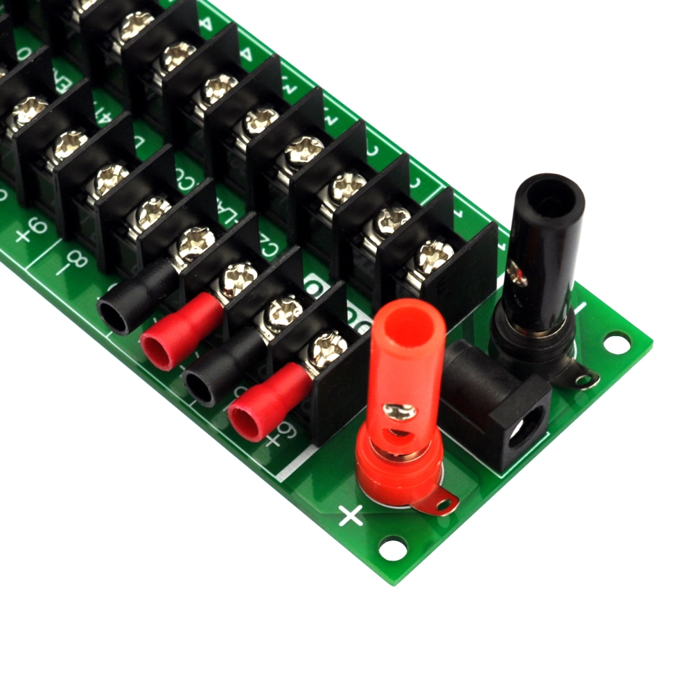 20 Amp 2x10 Position Barrier Terminal Block Distribution Module for AC DC