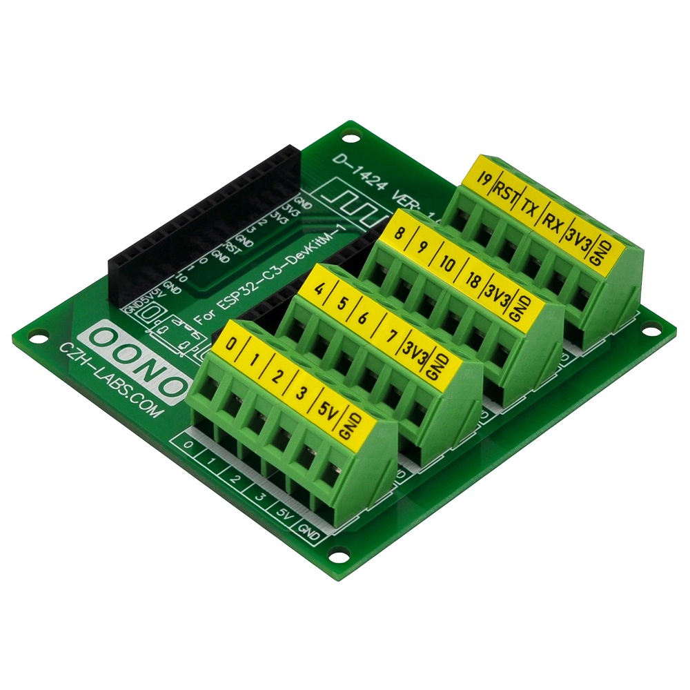 Screw Terminal Block Breakout Module Board for ESP32-C3-DevKitM-1