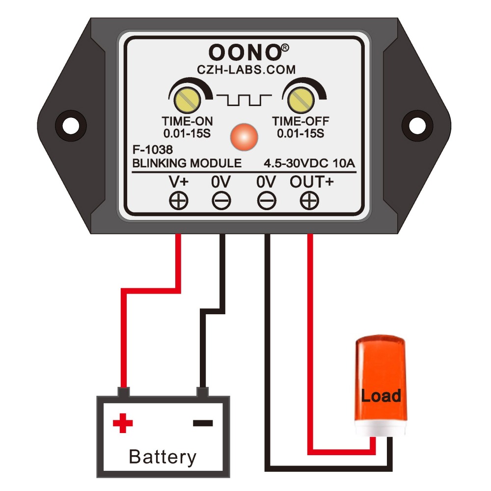 DC 4.5 - 30V 10A Blinking Flasher Module