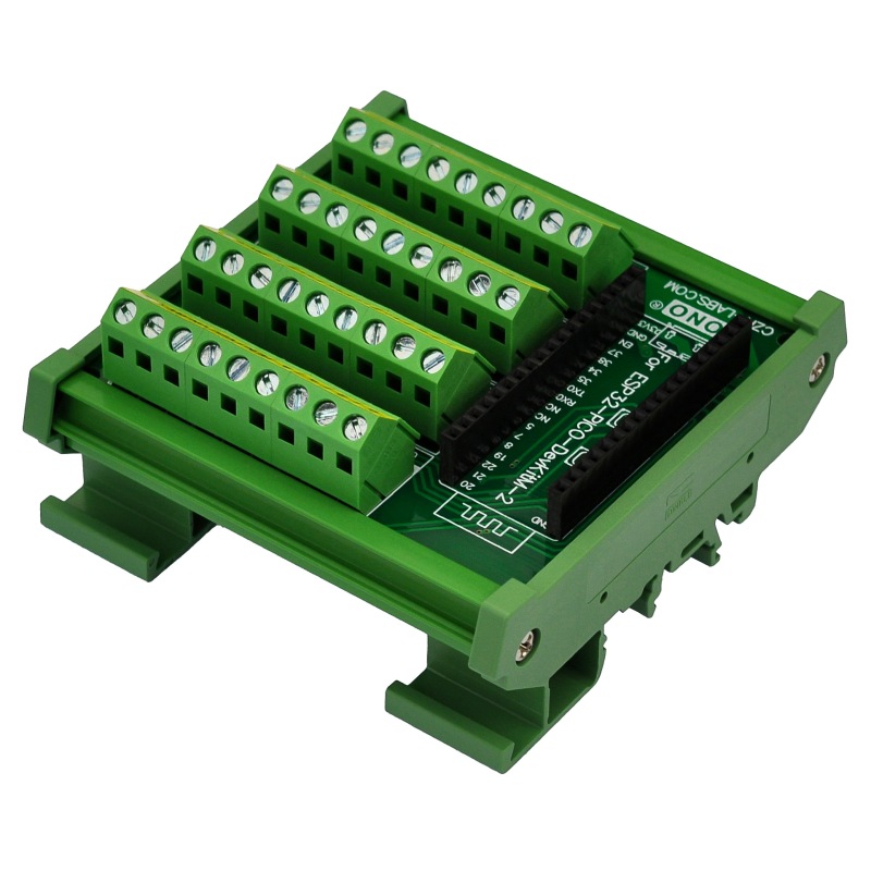 DIN Rail Mount Screw Terminal Block Breakout Module Board for ESP32-PICO-DevKitM-2