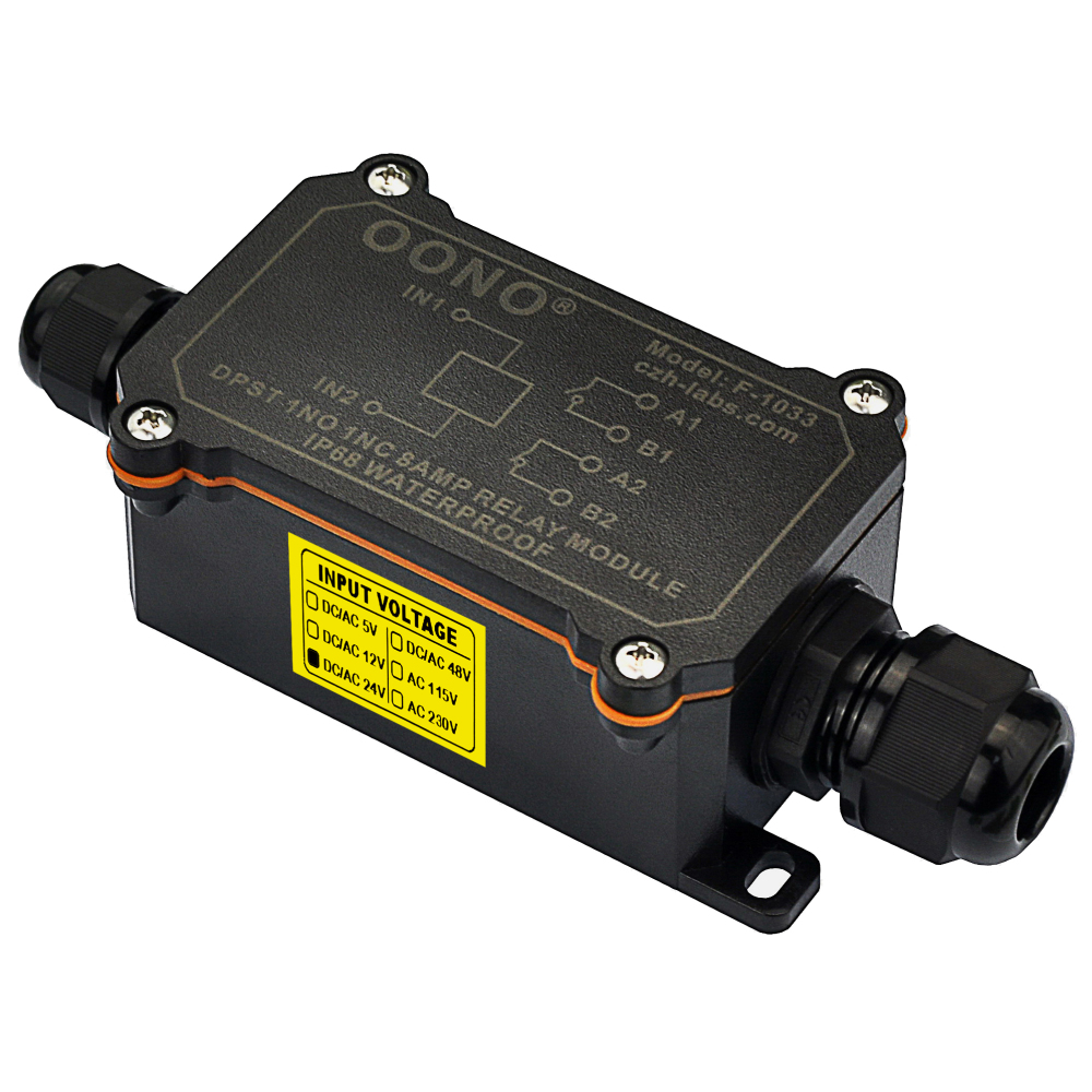 IP68 Waterproof DPST 1NO 1NC 8Amp Power Relay Module (AC/DC 24V)