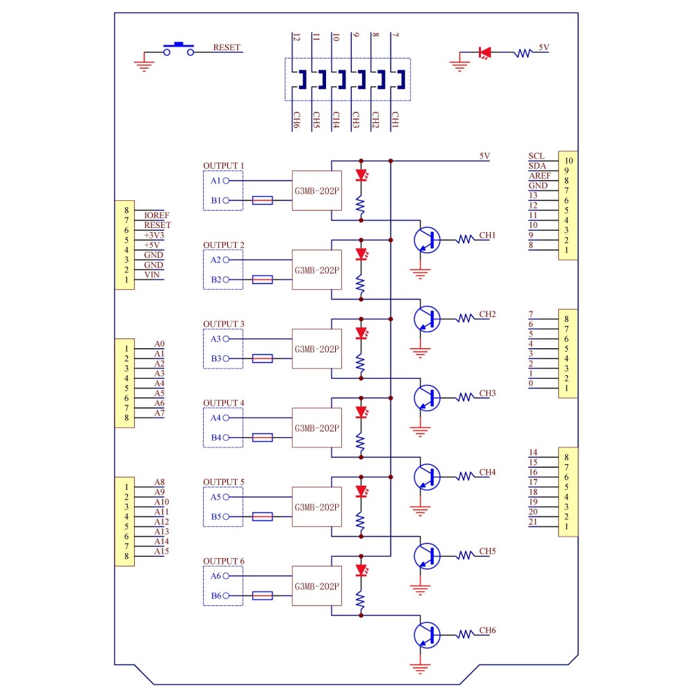 Solid State Relay SSR Board for Arduino Mega-2560 Due
