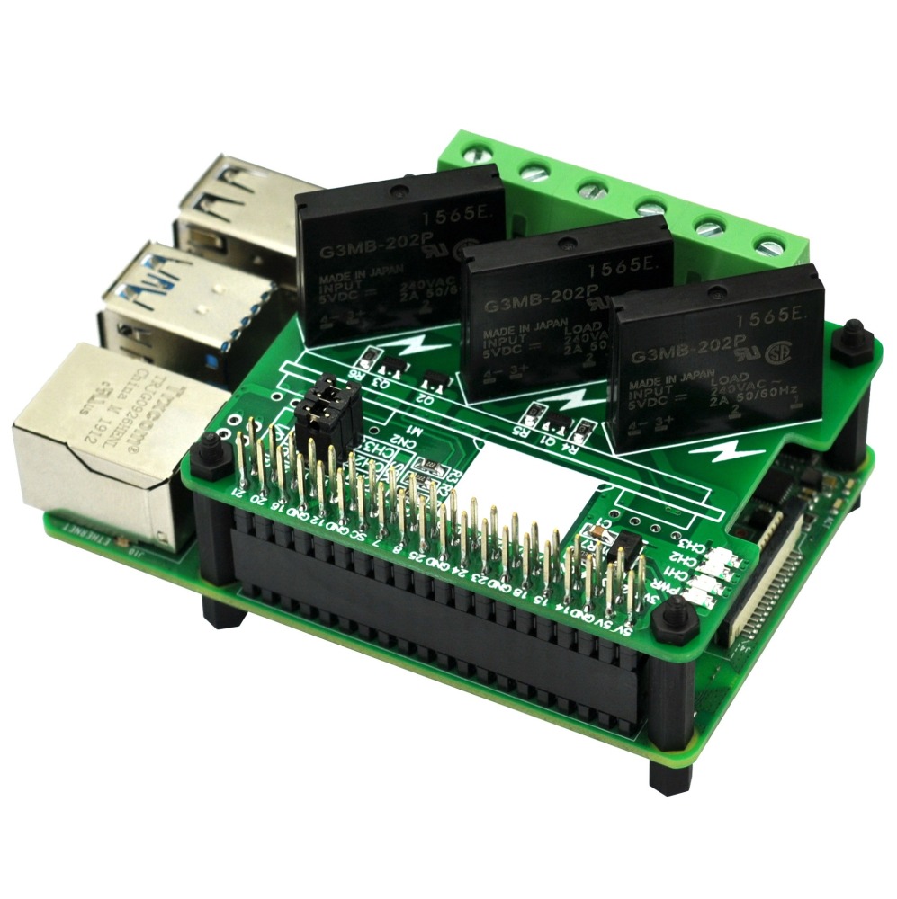 RPi SSR Solid State Relay Board for Raspberry Pi A+ 3A+ B+ 2B 3B 3B+ 4B