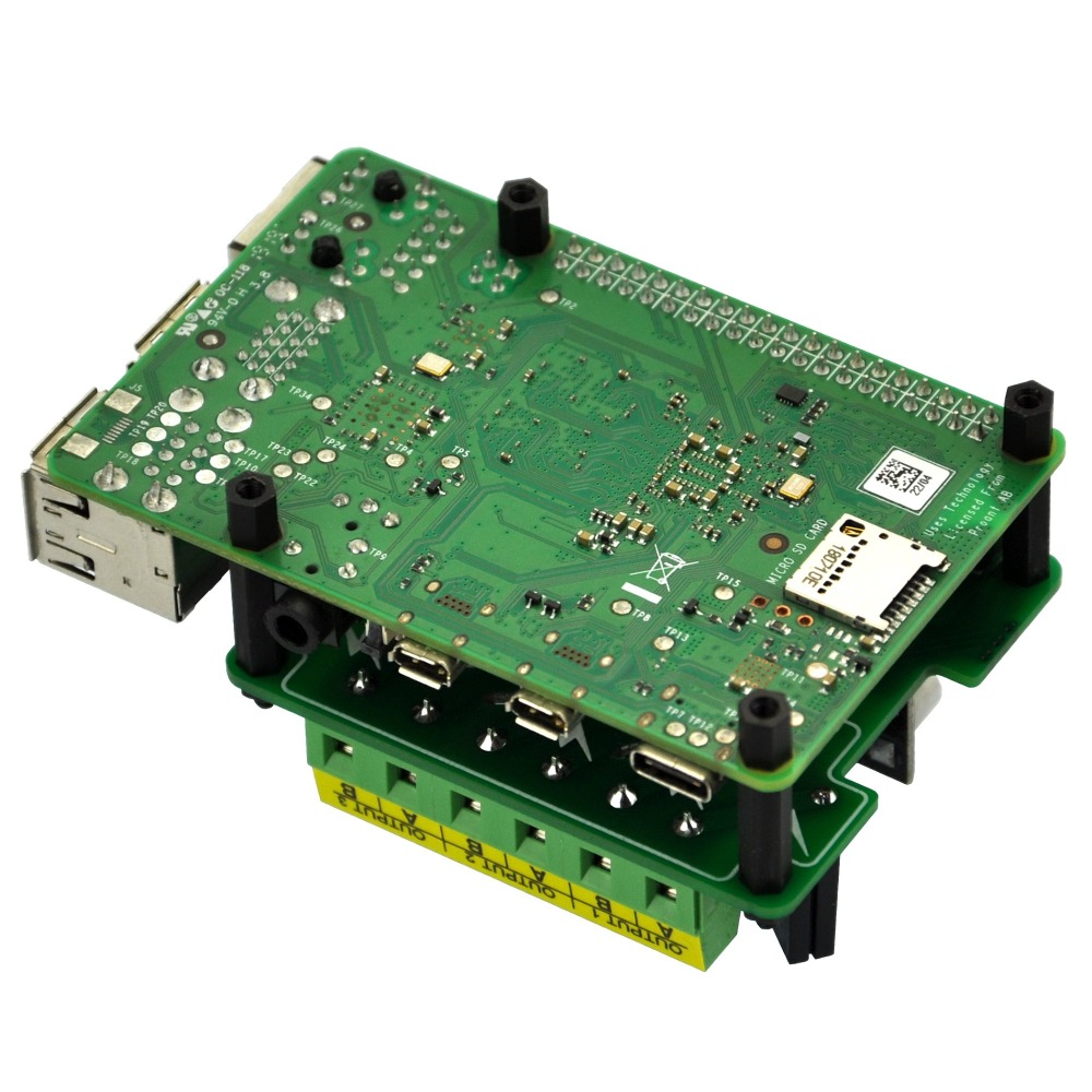 RPi PoE & SSR Solid State Relay Board for Raspberry Pi 3B+ 4B