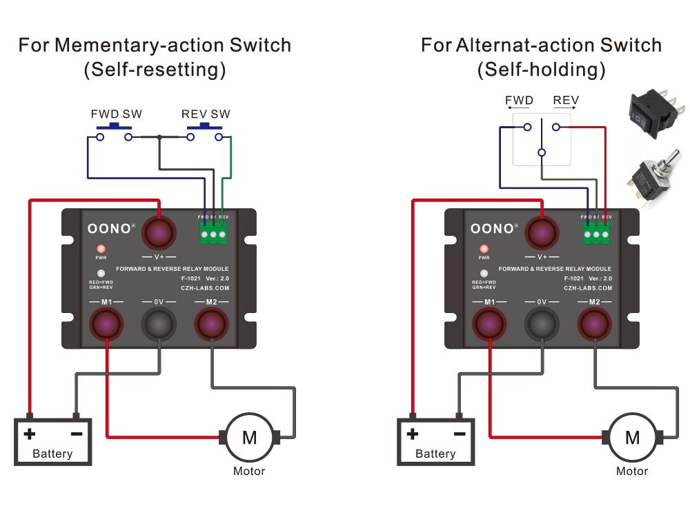 24V 50Amp Forward and Reverse Relay Module for Motor / Linear Actuator, Reversing Relay Module