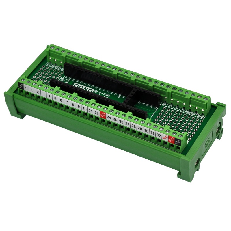 Terminal Block Breakout Board Module for Teensy 4.1, DIN Rail Mount Version