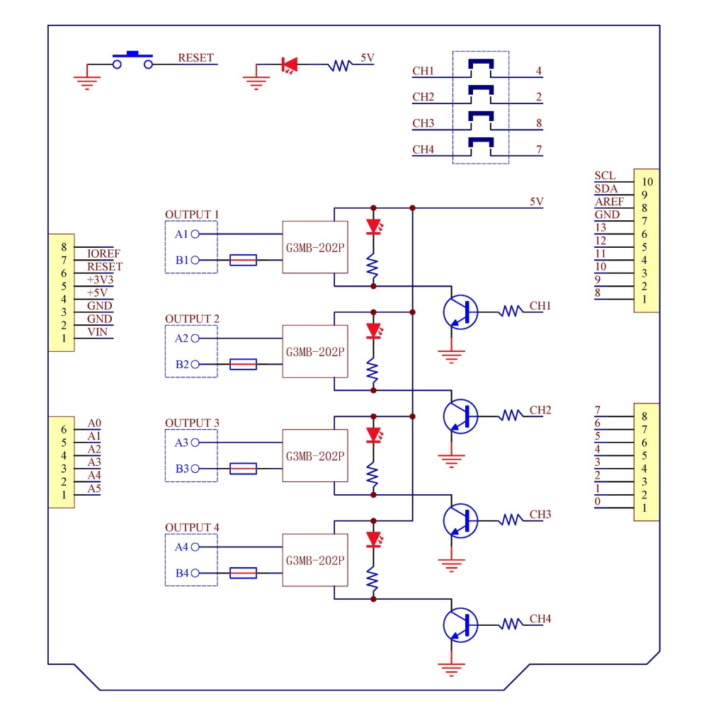 Solid State Relay SSR Board for Arduino Uno Yun Leonardo Zero