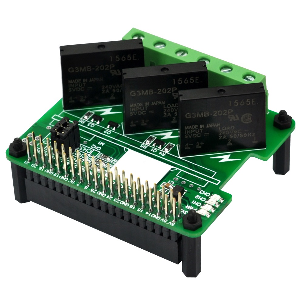 RPi SSR Solid State Relay Board for Raspberry Pi A+ 3A+ B+ 2B 3B 3B+ 4B