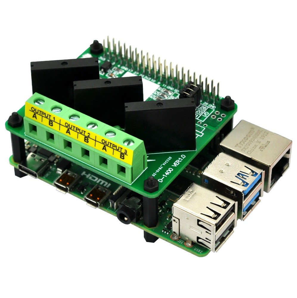 RPi SSR Solid State Relay Board for Raspberry Pi A+ 3A+ B+ 2B 3B 3B+ 4B
