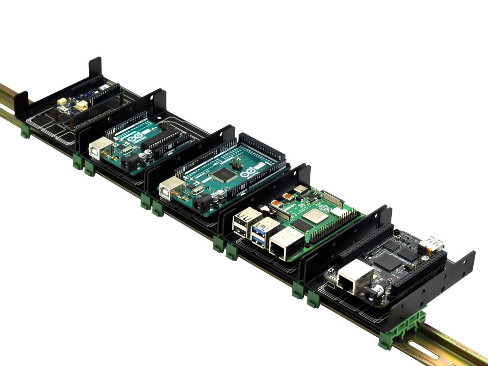 DIN Rail Mount Bracket for Raspberry Pi Arduino Uno Mega Mkr BeagleBone Black