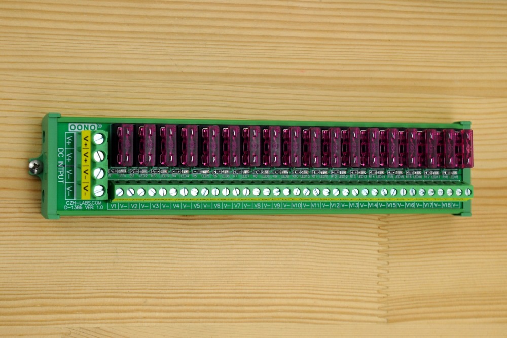 Screw Mount 18 Position DC Power Fuse Distribution Strip Module