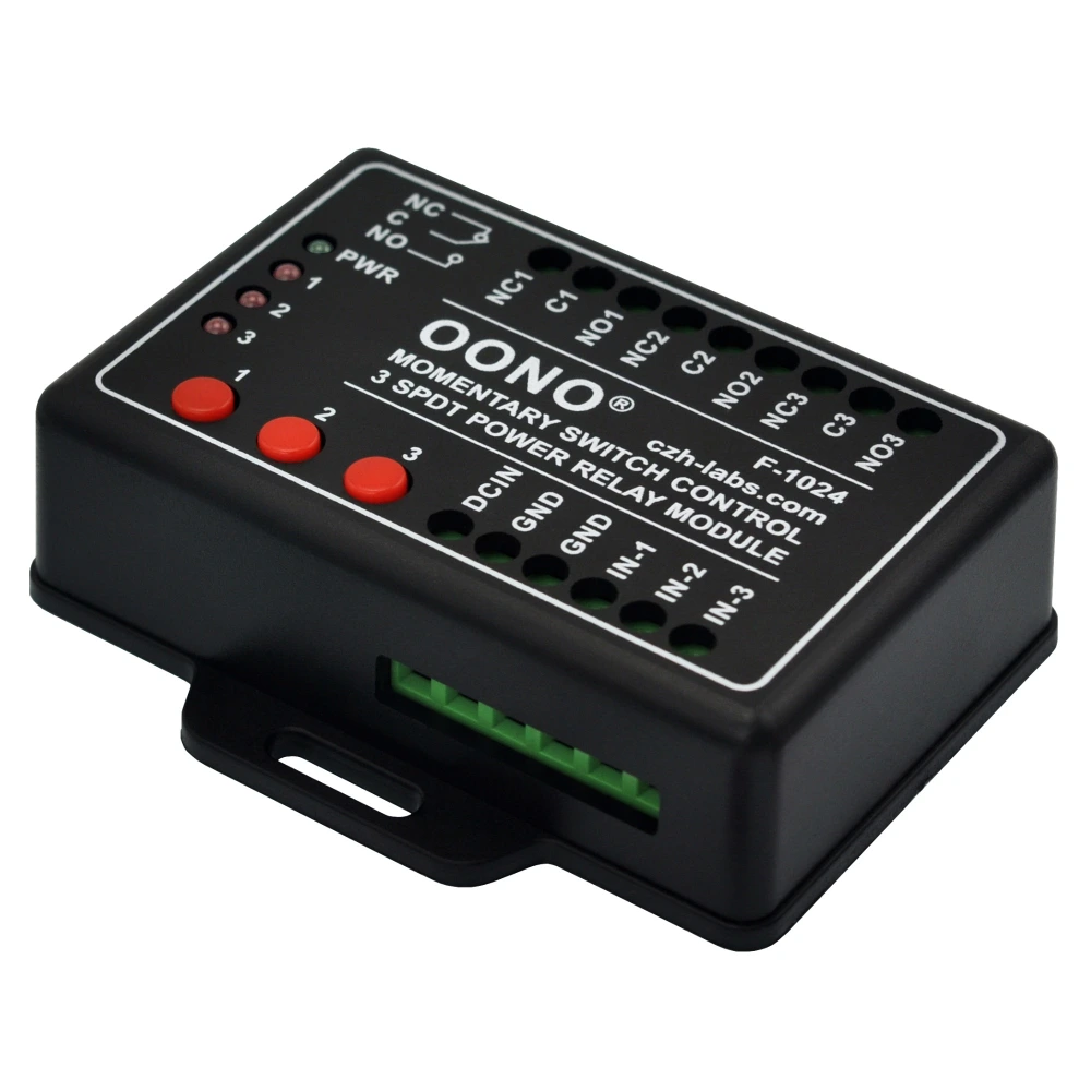 3 Channels Momentary Switch Control SPDT 10Amp Power Relay Module (DC24V)