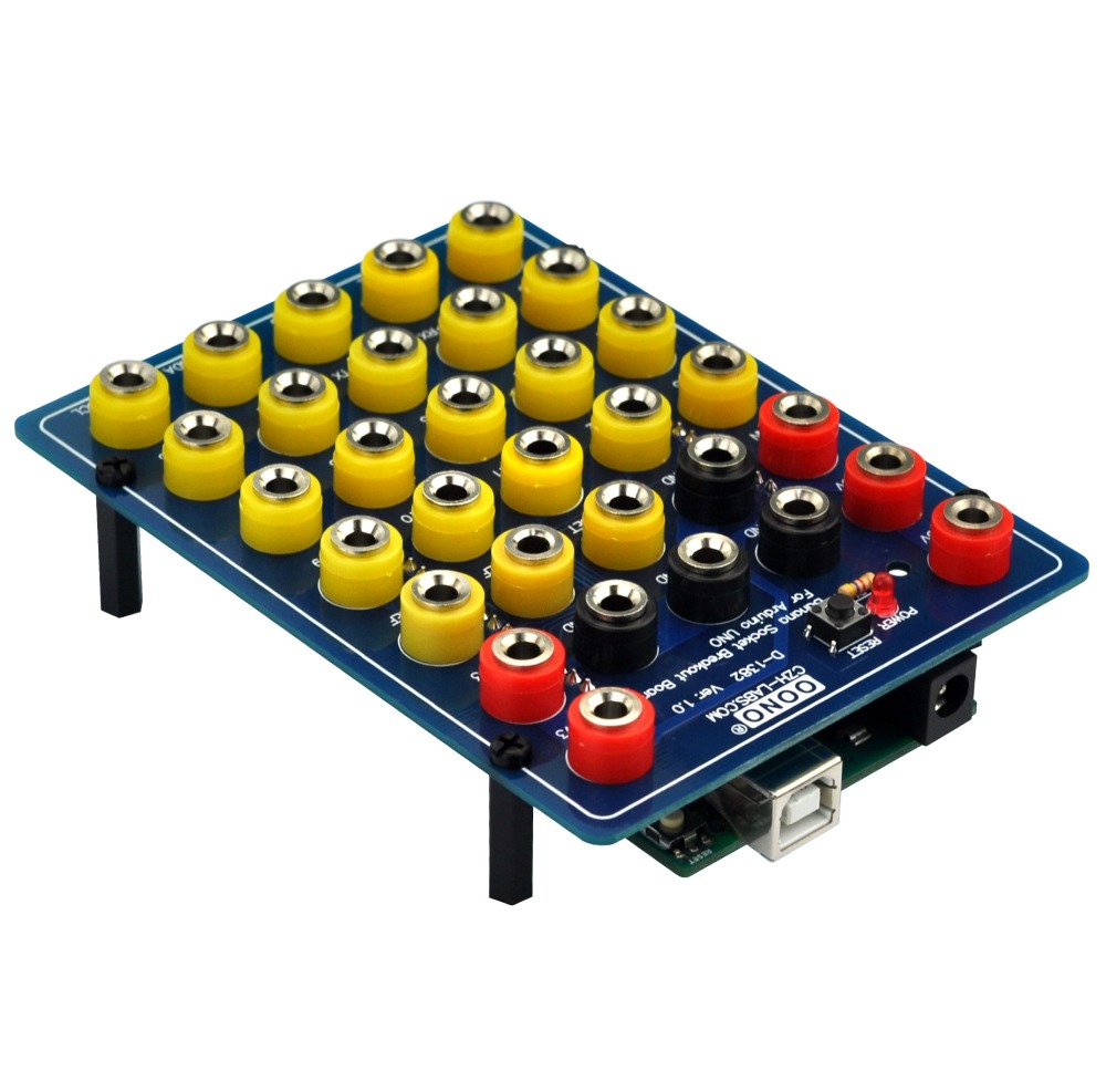 Banana Socket GPIO Breakout Board for Arduino UNO R3