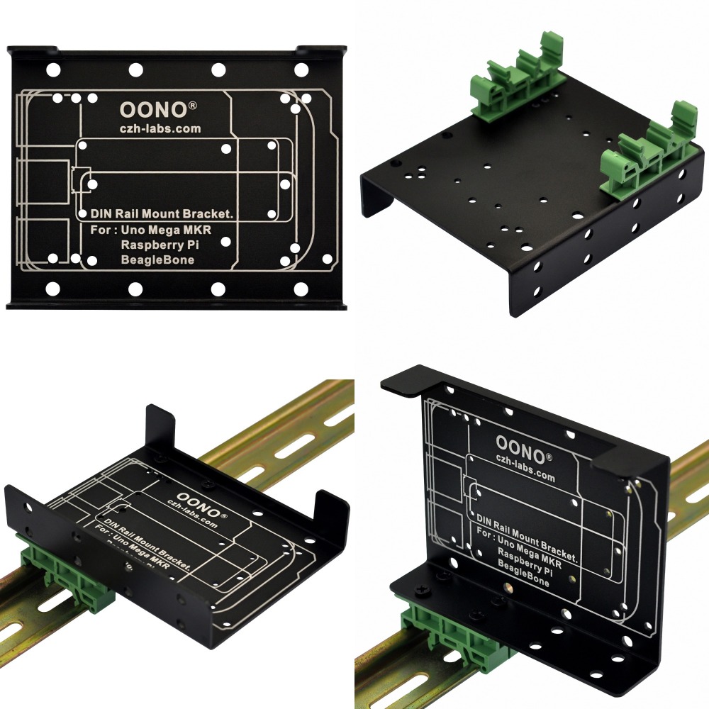 DIN Rail Mount Bracket for Raspberry Pi Arduino Uno Mega Mkr BeagleBone Black