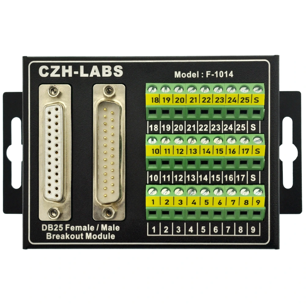 D Sub Interface Module CZH-LABS D'SUB DB25 Male/Female Screw Terminal Block Breakout Interface ...