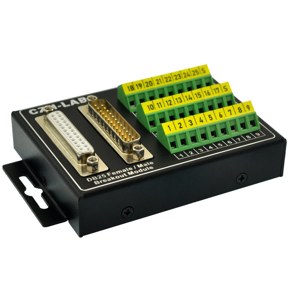 CZH-LABS D'SUB DB25 Male/Female Screw Terminal Block Breakout Interface ...