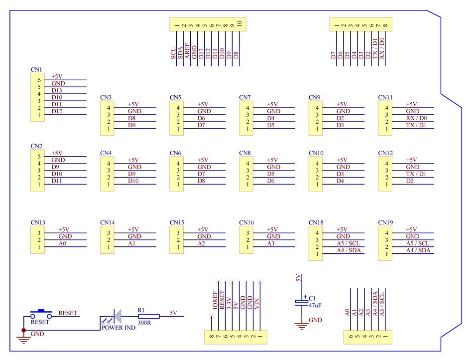 I/O Extension PCB for Arduino UNO R3 Board DIY.