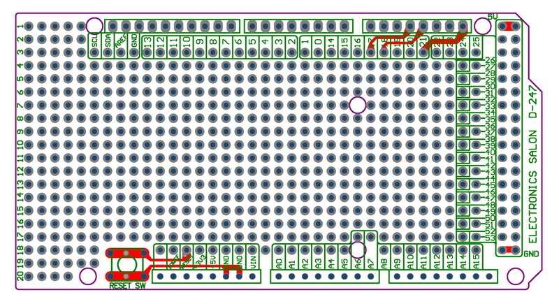 Prototype PCB for Arduino Mega 2560 R3 Shield Board DIY.