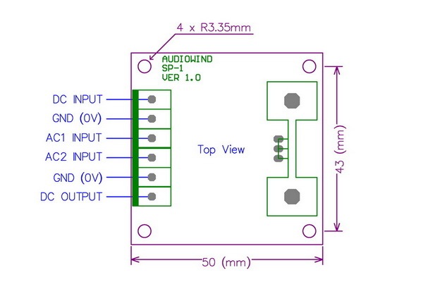 AUDIOWIND 5V DC Positive Voltage Regulator Module Board, Based on 7805.