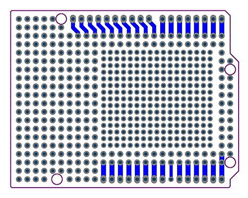 ELECTRONICS-SALON Prototype PCB for Arduino UNO R3 Shield Board DIY, Combo 2mm+2.54mm Pitch.
